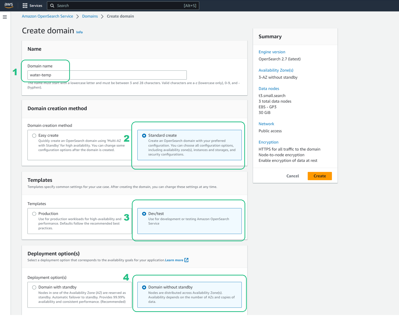 Configure new Domain